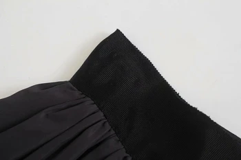 Uscat Anglia Stil De Moda De Epocă Elegant De Talie Mare Cu Dungi Plisata Fusta Midi Femei Faldas 2021 Tort Fuste Lungi Pentru Femei 