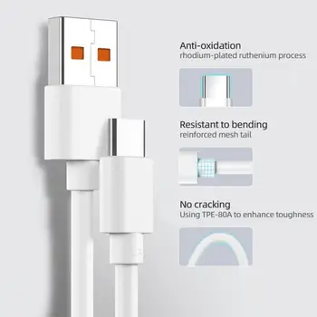 66W 65W 6A Super Dart Incarcator Cablu USB de Tip C de Încărcare Cablu de Date pentru Xiaomi Poco M3 X3 NFC F2 Km 11 9 Samsung Huawei OPUS 