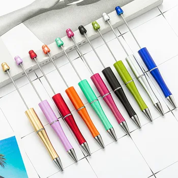 12pcs/lot Plastic Beadable Pen DIY Margele Pen Favoruri de Nunta Petrecere de Aniversare Cadouri Cristal Pixuri Student Papetărie 