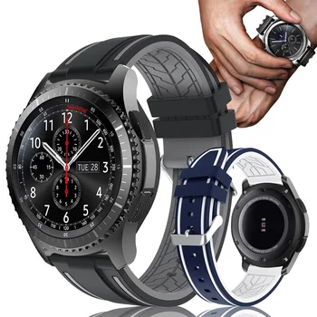 Pentru Samsung galaxy watch 46mm de Viteze S3 Frontieră Curea Curea de Ceas Silicon Curea de Înlocuire Sport Bratara 22mm Ceas Trupa