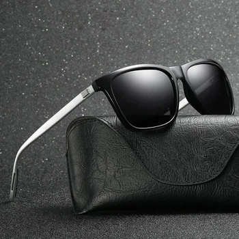 Noi de Lux ochelari de Soare Polarizat Bărbați Femei Pătrat Cool Ochelari de Soare Nuante de Design de Brand Ochelari Negri de sex Masculin 