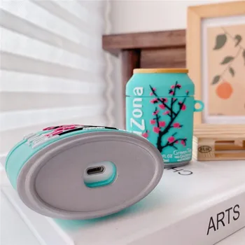 Sakura 3D Ceai Bea husa silicon Pentru Apple Airpods 2 1 aer păstăi de încărcare fără Fir moale de Acoperire pentru airpods pro cool Box 