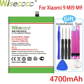 WISECOCO 4700mAh BM3L Baterie Pentru Xiaomi 9 KM 9 Telefon Mobil În Stoc Baterie de Înaltă Calitate+Numărul de Urmărire
