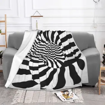 Zebrele De Victor Vasarely Pături Flanel Primavara Toamna Artă Modernă Multi-funcție de Cald Arunca Pătură pentru Acasă Canapea Cuverturi de pat