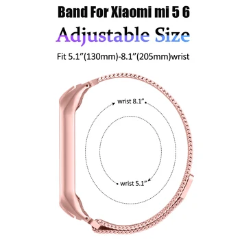 Noi Magnetic Curea de Ceas Pentru Xiaomi mi band 6 5 3 4 Milanese Brățară de Metal Bratara Watchband Pentru Xiaomi mi band 6 5 3 4 benzi