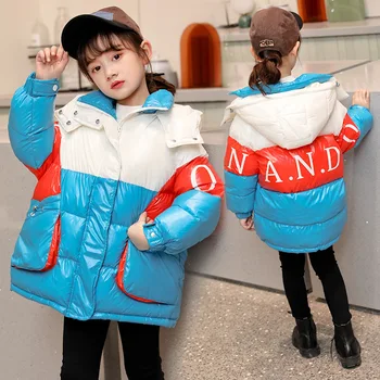 Fata Jacheta de Iarna Grea Copiii Canadiană Haina Păstrarea Cald Rezista La Frig Severă Copii Îmbrăcăminte exterioară 6 7 8 9 10 11 12 13 14 15y 