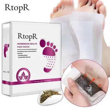 10 perechi/cutie RtopR Tradiție în Medicina Chineză Detox Foot Patch Pelin Sănătatea Organismului de Detoxifiere a Îmbunătăți Somn Foot Patch