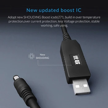 Unnlink 1M DC 5V La 12V 0,8-1A USB La DC 5.5X2.1Mm Cablu DC Boost Convertor Step-Up Tensiune de Alimentare Modulul De Wifi Router