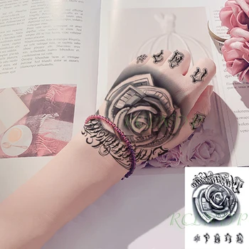 Impermeabil Tatuaj Temporar Autocolante Bani Element de Flori Scrisoare Fals Tatuaj Flash Tatuaj Body Art Tatuaje pentru Femei Barbati 
