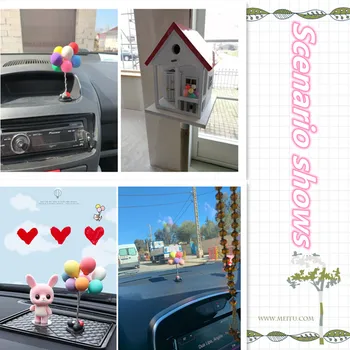 Frumoasa Masina Balon Decor Fermecător Auto Ornamente Multicolor Mini Consola de Bord Interior Consumabile pentru Biroul de Acasă 