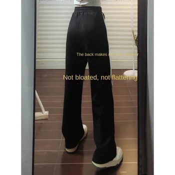 Y2K Moda Negru Clopot-fund Lungi Casual Sport Pantaloni Femei Pantaloni Costume Pentru Femei Harajuku Epocă Funduri de Trening Pantaloni 