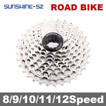 SUNSHINE Road Bike Caseta 8 9 10 11 12 Viteza de 11-23T/25T/28T/30T/32T/34T/36T K7 Pinion Pentru Shimano HG Hub Biciclete Volant 