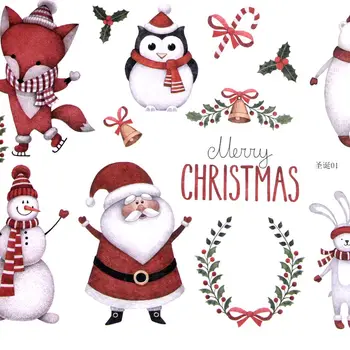1buc Crăciun Fericit, Moș Crăciun DIY Autocolante Decorative Scrapbooking Jurnal Album Eticheta Pentru Childern Schiță Album de Papetărie 