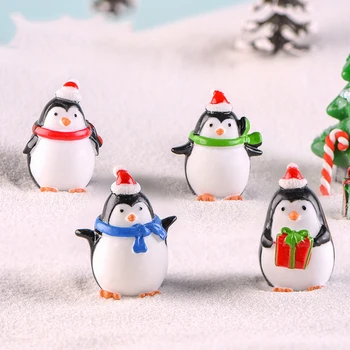 1buc Crăciun Figurine Pinguini Miniaturi Decorațiuni de Crăciun, Accesorii de Birou Pomul de Crăciun Decor Acasă 