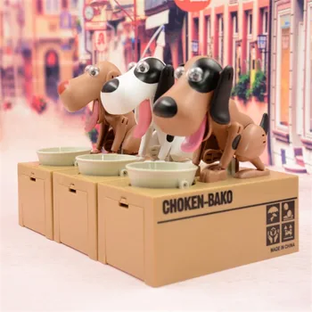 Electric Mananca Bani Câine Pusculita Interesant Choken Bako Banii Cutie Frumoasă De Porc Cutie De Decor Acasă Canin Robotic Numerar Monedă Banca 