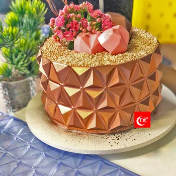 Tort Matrita 3D diamond Model de Tort de Decorare din Plastic Dantela Tort Boder Șabloane șabloane DIY Mousse de Ciocolata Mucegai Bakeware