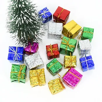 36Pcs Mini Ornamente de Crăciun Spuma Cutie de Cadou de Crăciun Copac Agățat Decoratiuni Petrecere de Anul Nou Decor Acasă Cutii Cadou Pandantiv Navidad 
