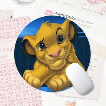 De înaltă Calitate Disney Regele Leu Simba gamer joaca covoare rotunde de gaming Mousepad Anti-Alunecare Laptop PC Soareci Pad Mat gaming Mousepad 