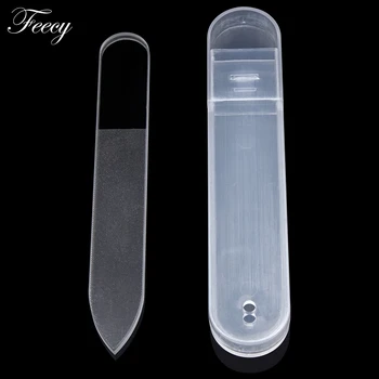 1 buc Nano Fișierele de Unghii de Sticlă Transparentă, Slefuire Lustruire, Slefuire Unghiilor Tampon Durabile Fișier Nail Art Manichiura Instrument Mini Manichiura