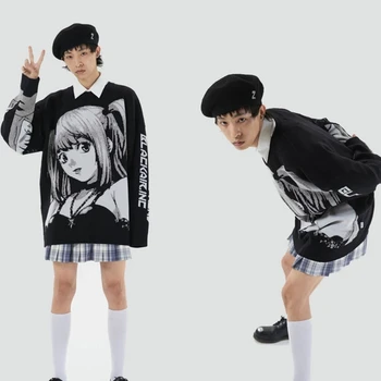 Anime Death Note Misa Costume Cosplay Amane Imitație De Piele Sexy, Topuri, Pulover Uniformă Tinuta Maneca Lunga Pulover Vrac 