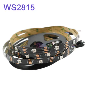 1m/2m/3m/4m/5m WS2815 led strip bandă,30/60/144 pixeli/led-uri/m,IP30/IP65/IP67 DC12V Adresabil Dual-semnal Inteligent benzi cu led-uri lumina