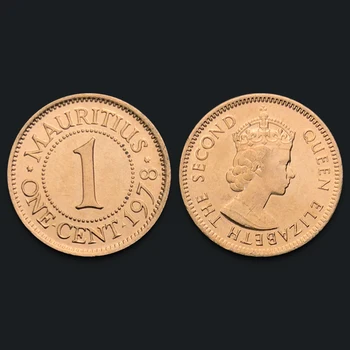 Mauritius 1 Cent 1978 Reale Original Monede Reale Emiterea De Monede De Colecție, Unc
