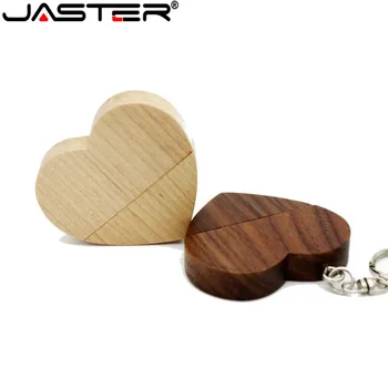 JASTER creative dragoste spirit de arțar lemn de Nuc heartmodel usb flash drive 4GB 8GB 16GB 32GB 64GB usb 2.0 cadou pendrive LOGO-ul 