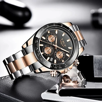 2021 Noi LIGE Brand de Top Bărbați Cuarț Ceas de mână de Lux Impermeabil Sporturi Ceas Masculin Ceas Chronograph Mens Watch Relogio Masculino 