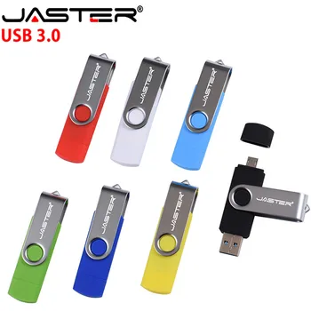 JASTER USB 3.0 OTG Usb Flash Drive 8GB 16GB 32GB 64GB 128GB Pendrives Dual Pen Drive pentru android sistem cu pachetul de vânzare cu amănuntul 