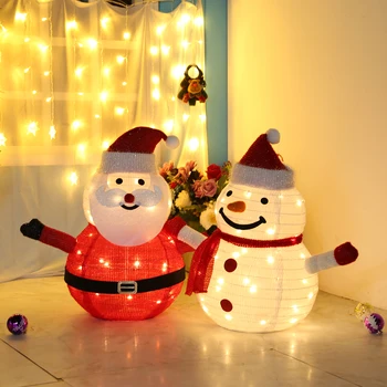 În aer liber, Grădină, Decorațiuni de Crăciun, om de Zăpadă Lampă cu LED-uri Acasă Ornamente de Craciun pentru anul nou 2022 Peisaj de Grădină Gazon Lampa 