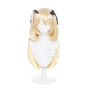 Anime Genshin Impact Rosekrans Peruca Cosplay 70cm Crăciun Blond Auriu Anime Peruci Rezistente la Căldură Peruci Par + Arc 