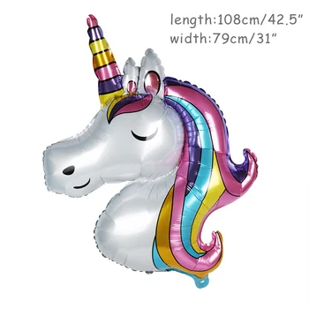 Unicorn fericit ziua de nastere partid decor numărul de baloane de curcubeu unicorn fata de ziua balon set baby shower fata baloon ballon 