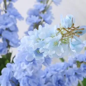 50% HOT1Pc Artificiale Flori Naturale, Decor Acasă Ușor Ramură Frunze de Fals Delphinium Flori pentru Nunta 