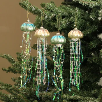 4buc de Crăciun de Decorare de Sticlă Meduze Ornamente de Agățat Meduze Ziua de naștere Petrecere de Anul Nou Copac Xmas Decor Navidad 2022 