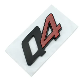 Crom / Negru T4 Scrisoare Emblema, Insigna Masina din Spate a Capacului Portbagajului Logo-ul Autocolant Decal pentru Maserati GTS Ghibli Levante V6 Accesorii