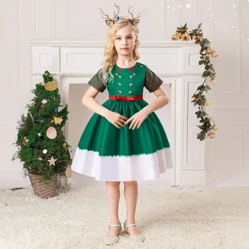 Rochii De Crăciun Pentru Fete Om De Zăpadă Moș Crăciun Printesa Sequin Cosplay Dress Up Copii Costum Roșu Crăciun Imbracaminte Copii 
