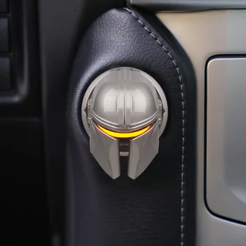 Decor masina Mandalorian o cheie de start inel de aprindere buton de comutare decor acoperi personalitate interior rece modificarea 