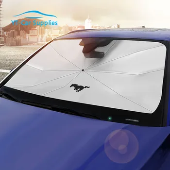 Masina Parasolar Umbrela Parbriz, Parasolar Protector Pentru Ford Mustang Logo-Ul Parasolar Parasolar Capace 