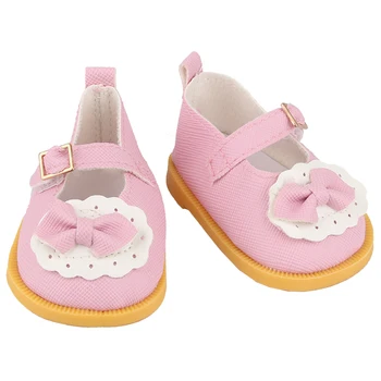 Jucarie Accesorii Drăguț Arc Pantofi De 18 Inch American Păpuși Jucarii Pentru Fete Din Piele Pu Pantofi Pentru 43 Renăscut Baby Dolls 
