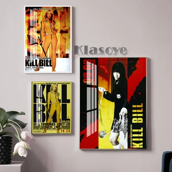 Kill Bill Clasic Film De Acțiune Printuri Poster Star Actor De Epocă Arta Panza Pictura Pe Perete Poze Dormitor Living Room Decor Acasă