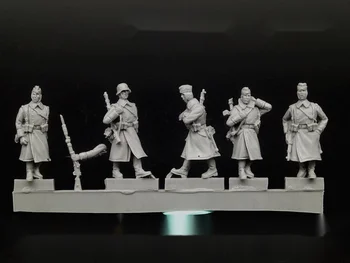 1/72 Rășină Soldați 10 figuri de soldați mărșăluind în germană haine de iarnă de-al doilea Război Mondial, nevopsite 
