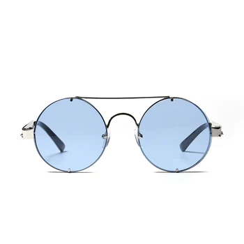 Oulylan Clasic STEAMPUNK Rotund ochelari de Soare Femei Bărbați Vintage Marca Metal Ochelari de Soare Nuante Femei UV400 Ochelari