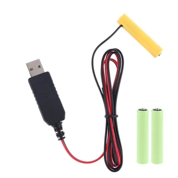 2022 Noi LR03 AAA Eliminator de Baterie USB 2m Cablu de Alimentare Înlocui de la 1 la 4 buc AAA Baterie Electrică de Jucărie Lanterna Ceas 