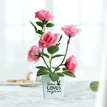 Artificiale Flori De Trandafir Bonsai Fals Plante De Plastic Ghiveci Desktop Acasă Simulat Decor Camera De Zi Ornament Copac Fals 