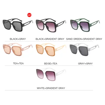 RBRARE Supradimensionat ochelari de Soare Patrati Femei Goale Temple Gradient Oglindă Ochelari de Soare Femei 2021 Brand de Lux Gafas De Sol Mujer