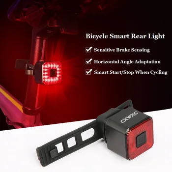 CXWXC Biciclete Rutier de Siguranță Inteligent Stop MTB Noapte cu Bicicleta USB de Încărcare din Spate Lumina de Biciclete Inteligent de Frânare Auto Sensing Lampa Flash 