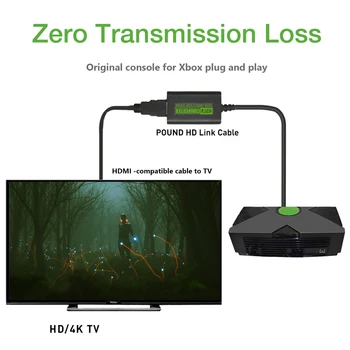 Retro Joc de Jucător compatibil HDMI Convertor Video Digital Audio Adaptor pentru XBOX 480P 720P, 1080i pentru HDTV Monitor Proiector