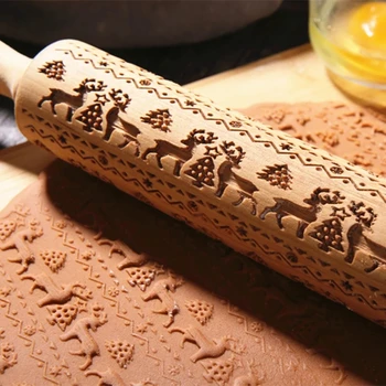 Bucătărie De Crăciun Prăjituri Biscuiți Biscuiți Aluat Sculptate Reni, Fulgi De Zăpadă Relief Sucitor Instrument De Copt Accesorii 