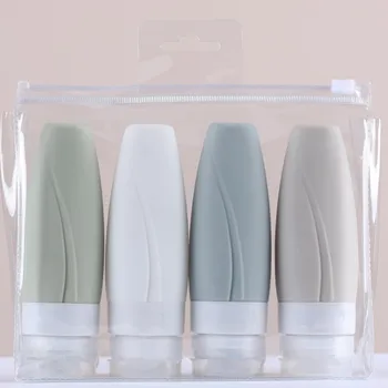 90/60ml Silicon Reîncărcabile Sticla Kit Gol de Călătorie Portabil de Ambalare Apăsați Pentru Lotiune Șampon Cosmetice Stoarce Containere Instrumente 