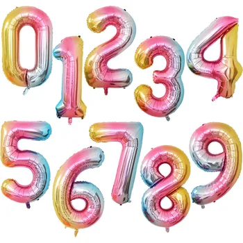 1buc 40inch Număr Colorat Balon, zi de Naștere Petrecere de Nunta de Decorare Folie de Aluminiu Balon pentru Copii Jucării pentru Copii de Duș Balon 